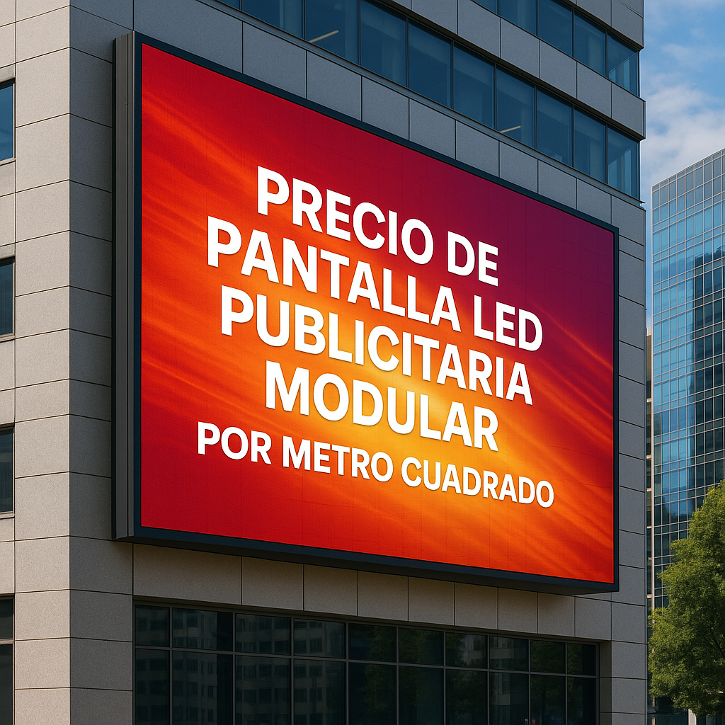 Precio de pantalla LED publicitaria modular por metro cuadrado