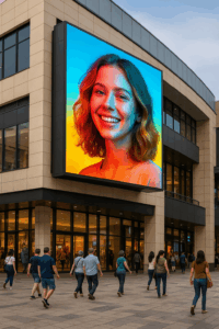 pantalla LED exterior resistente al agua en centro comercial México