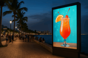 pantalla LED IP67 autopista México noche