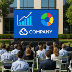 pantalla LED en evento corporativo al aire libre en México