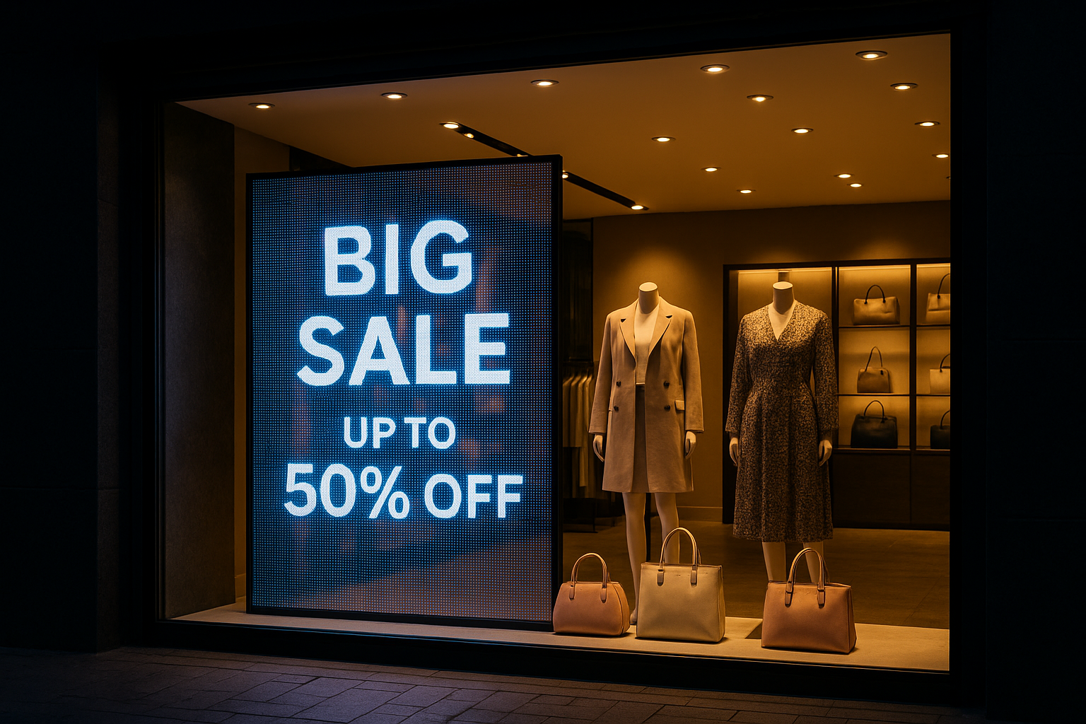 Pantalla LED transparente para escaparate precio México