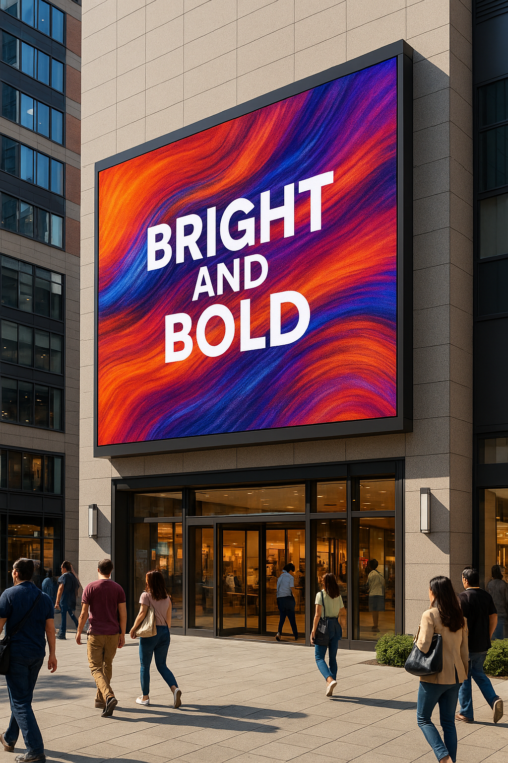 Cotizar pantalla LED de alto brillo para fachada comercial