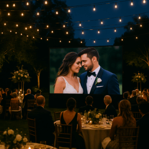 pantalla LED en boda al aire libre México