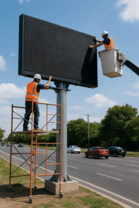 instalación de pantalla digital para publicidad en carretera México