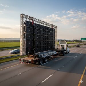 transporte de pantalla LED móvil en camión