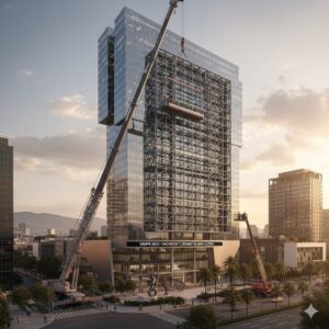 instalación de pantalla LED gigante en fachada