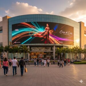 pantalla LED gigante en centro comercial México