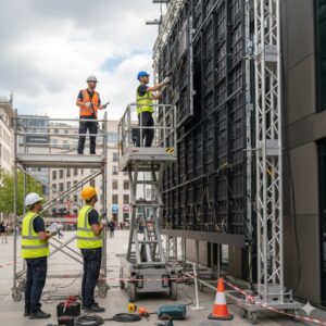 pantalla led fachada hotel diseño personalizado