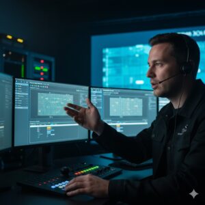 software de gestión para pantallas LED en aeropuerto