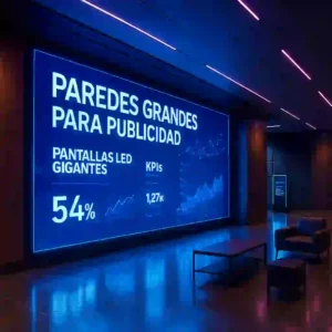 paredes grandes para publicidad en lobby corporativo