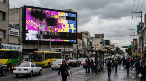 pantalla LED con fallas proveedor mala calidad publicidad digital Mexico