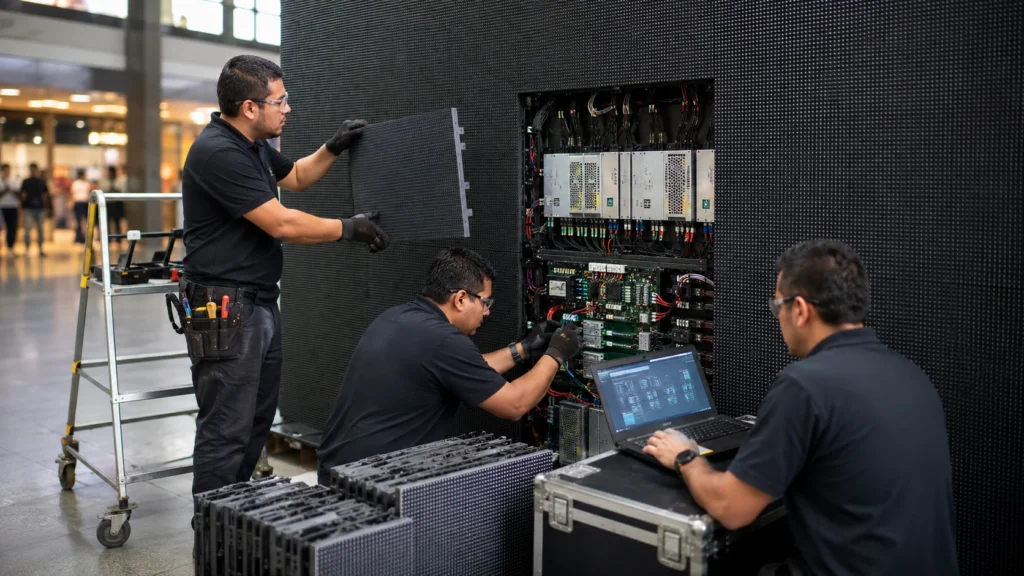 mantenimiento profesional de pantalla LED modular HPMLED